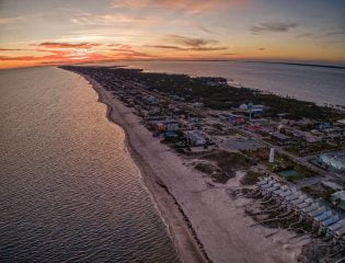 Aerial of St. George Island, Florida