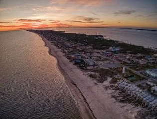 Aerial of St. George Island, Florida
