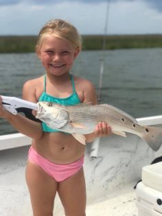 Hallie Kate with her Catch of the Day