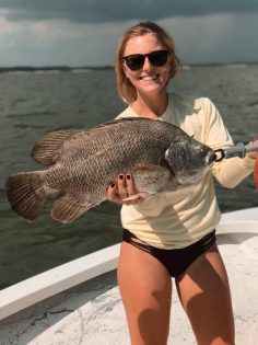 McKenzine Holding a Huge Triple Tail